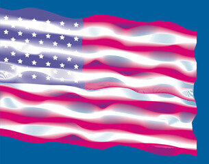 USA flag vector on white background for independence day