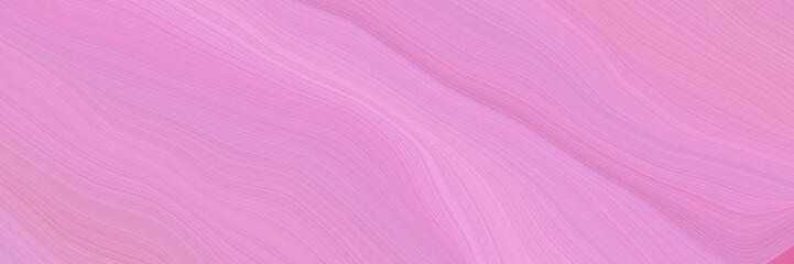 Aufkleber - landscape orientation graphic with waves. contemporary waves design with plum, pale violet red and pastel violet color