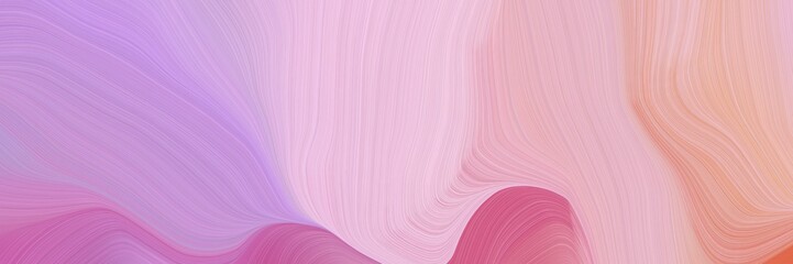 Poster - beautiful elegant graphic with thistle, tan and pale violet red color. modern waves background illustration
