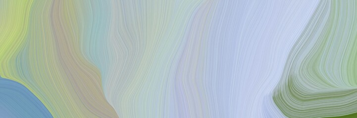 Poster - landscape orientation graphic with waves. smooth swirl waves background design with pastel blue, ash gray and dark sea green color