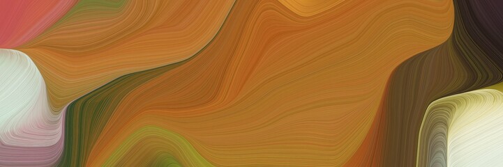 Aufkleber - background elegant graphic with sienna, pastel gray and very dark green color. modern soft swirl waves background design