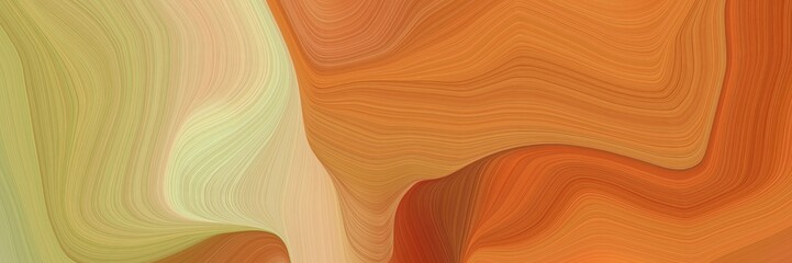 Poster - background elegant graphic with peru, bronze and burly wood color. smooth swirl waves background illustration