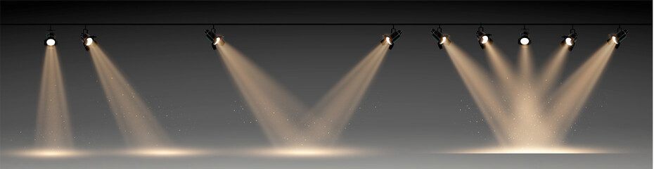Wall Mural - projector. scene illumination big collection, transparent effects. bright lighting with spotlights e