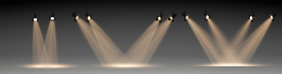Wall Mural - projector. scene illumination big collection, transparent effects. bright lighting with spotlights e