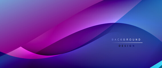 fluid gradient waves with shadow lines and glowing light effect, modern flowing motion abstract back