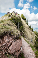 Sticker - Kurz vor dem Gipfel, grosser Mythen, Berggipfel im Kanton Schwyz, Schweiz