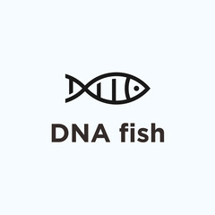 fish DNA logo. fish icon