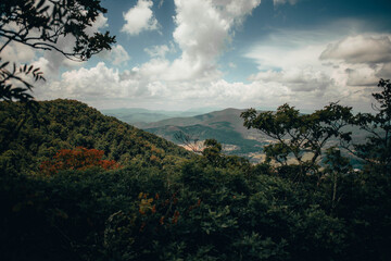 Wall Mural - clouds over the mountains