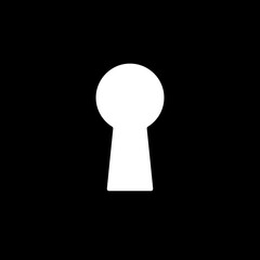 Poster - Keyhole silhouette on black background. Vector illustration