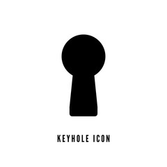 Poster - Keyhole silhouette on white background. Keyhole flat icon. Vector illustration