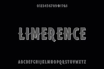Poster - alphabet lettering font, typeface vector, vintage font, black style background