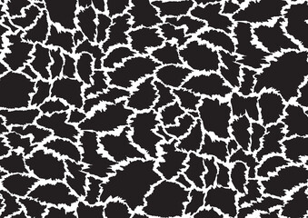 Wall Mural - Abstract styled animal skin leopard seamless pattern design. Jaguar, leopard, cheetah, panther fur. Black and white seamless