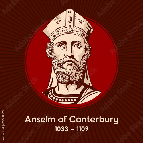 Fotografía Saint Anselm of Canterbury (1033-1109) was an Italian Benedictine monk, abbot, philosopher and theologian of the Catholic Church, who held the office of Archbishop of Canterbury from 1093 to 1109