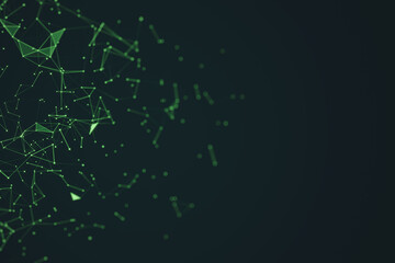 Leinwandbilder - Creative green polygonal background.