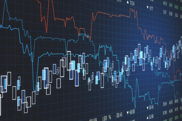 Poster - Creative chart with stock graph.