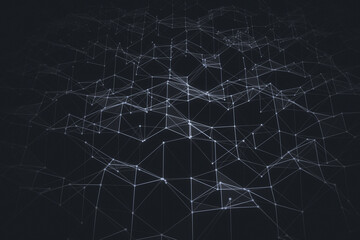 Aufkleber - Abstract dark polygonal backdrop.