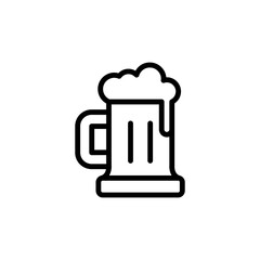 Poster - Beer glass concept line icon. Simple element illustration. Beer glass concept outline symbol design from Bar set. Can be used for web and mobile