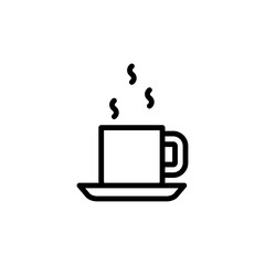 Poster - Coffee, cup concept line icon. Simple element illustration. Coffee, cup concept outline symbol design from Bar set. Can be used for web and mobile