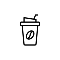 Poster - Coffee, plastic concept line icon. Simple element illustration. Coffee, plastic concept outline symbol design from Bar set. Can be used for web and mobile