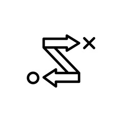 Poster - arrows concept line icon. simple element illustration. arrows concept outline symbol design from bus
