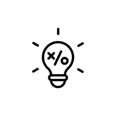 Poster - Creative, bulb concept line icon. Simple element illustration. Creative, bulb concept outline symbol design from Business strategy set. Can be used for web and mobile