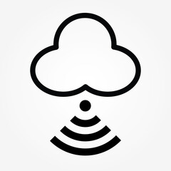 Poster - cloud signal icon vector illustration