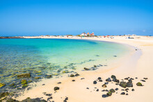 View Of The Beautiful Playa Chica Beach, El Cotillo - Fuerteventura, Canary Islands, Spain
