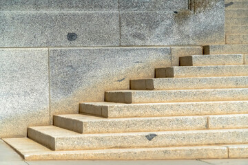 Wall Mural - Close up of staircase treads against wall of Utah State capital Building