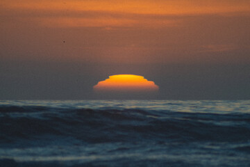 Wall Mural - scenic view of sunset over sea