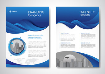 Wall Mural - brochure business template for cover corporate identity in design size a4