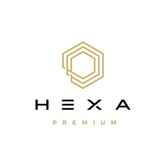 Wall Mural - hexa hexagon logo vector icon illustration