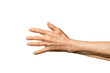 © Mike Sagan - Old senior woman's hand isolated on white background.