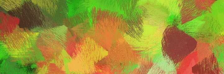 Poster - art brush strokes background with bronze, yellow green and forest green. graphic can be used for wallpaper, cards, poster or creative fasion design element