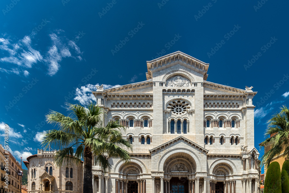 Obraz na płótnie Monaco Cathedral in Monaco-Ville w salonie