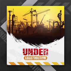 Construction vector background,Construction info graphics, Book Cover Design.