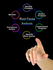 Canvas Print - Woman Presenting Root Cause Analysis