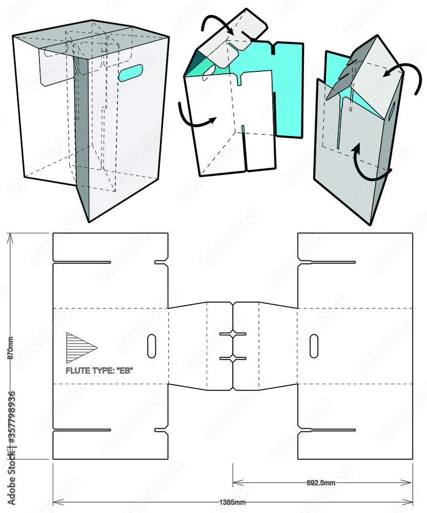 Cardboard Stool and Die-cut Pattern. The .eps file is full scale and ...