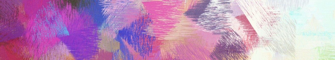 Wall Mural - wide landscape graphic with art brush strokes background with rosy brown, pastel violet and antique 