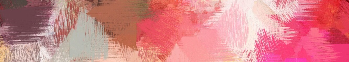 Wall Mural - wide landscape graphic with abstract brush strokes background decoration with pale violet red, baby 