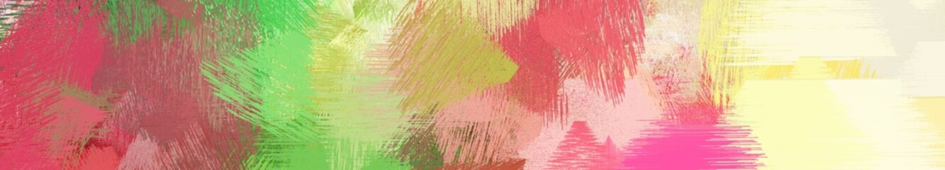 Wall Mural - wide landscape graphic with colorful brush strokes background with tan, burly wood and moderate red.