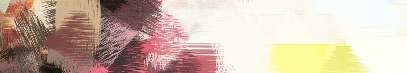 Wall Mural - wide landscape graphic with dirty brush strokes background with old mauve, pastel brown and old lace