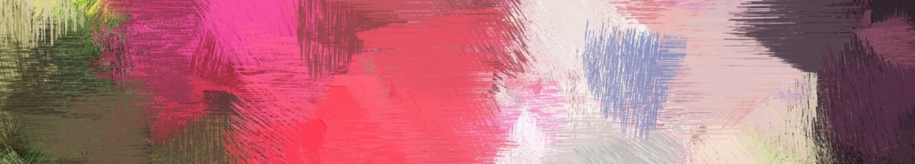 Wall Mural - wide landscape graphic with abstract brush strokes background decoration with indian red, old mauve 