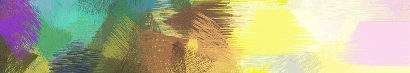 Wall Mural - wide landscape graphic with abstract brush strokes background decoration with dim gray, khaki and ol