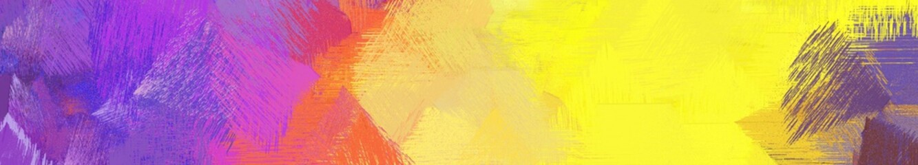 Poster - wide landscape graphic with artistic brush strokes background with pastel orange, moderate violet and dark slate blue. can be used for background, canvas or poster