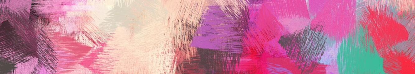 Poster - wide landscape graphic with abstract brush strokes background with pale violet red, dim gray and bisque