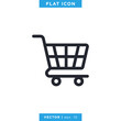 © fafostock - Shopping Trolley Icon Vector Logo Design Template.