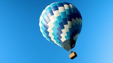 Hot Air Balloon On Blue Sky