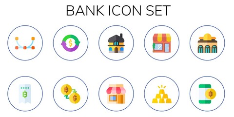 Wall Mural - bank icon set