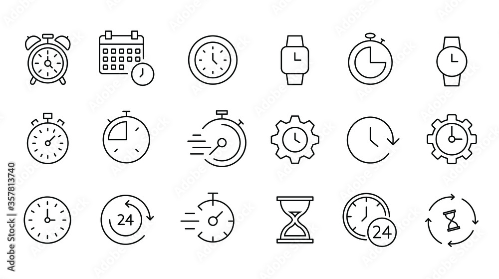 Time Ruler Icon Time and clock icon set, timer, speed, alarm, restore, management ...