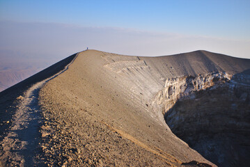 volcano crater rim of ol doinyo lengai mountain